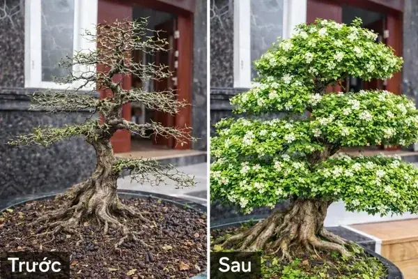 Kết quả trước và sau khi sử dụng phân